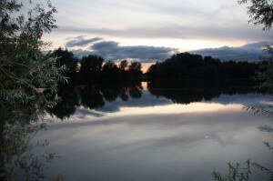 omgeving - de waal bij zondsondergang